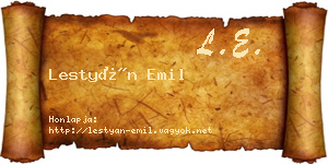 Lestyán Emil névjegykártya