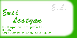 emil lestyan business card